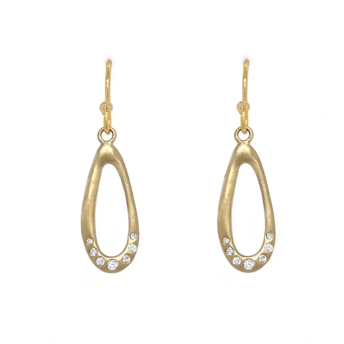 Miro Raindrop earrings with Diamonds in Gold or Sterling Silver Emily Amey Jewelry Earrings Miro Raindrop earrings with Diamonds in Gold or Sterling Silver Emily Amey Jewelry Earrings