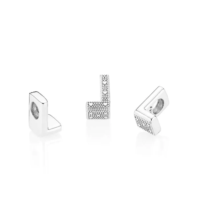 Pandora Letter L Charm Pandora Charm Necklaces Pandora Letter L Charm Pandora Charm Necklaces