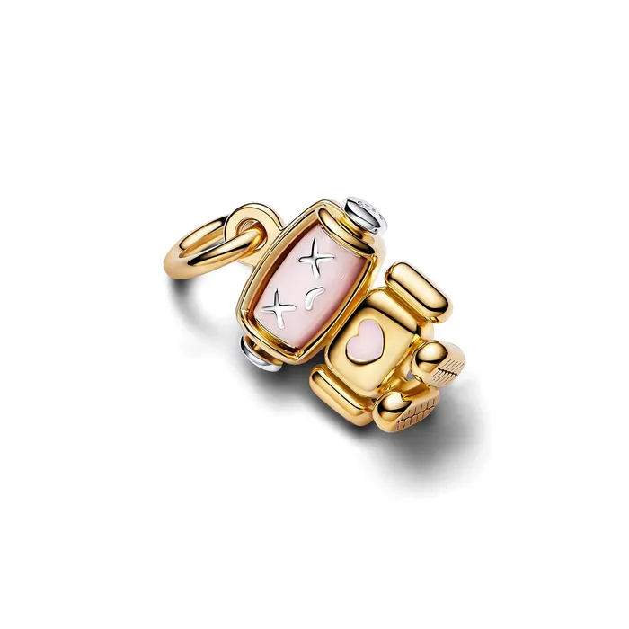 Pandora Spinnable Face Robot Dangle Charm Pandora Charm Necklaces