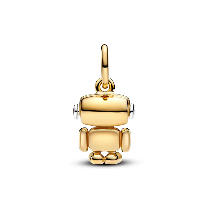 Pandora Spinnable Face Robot Dangle Charm Pandora Charm Necklaces