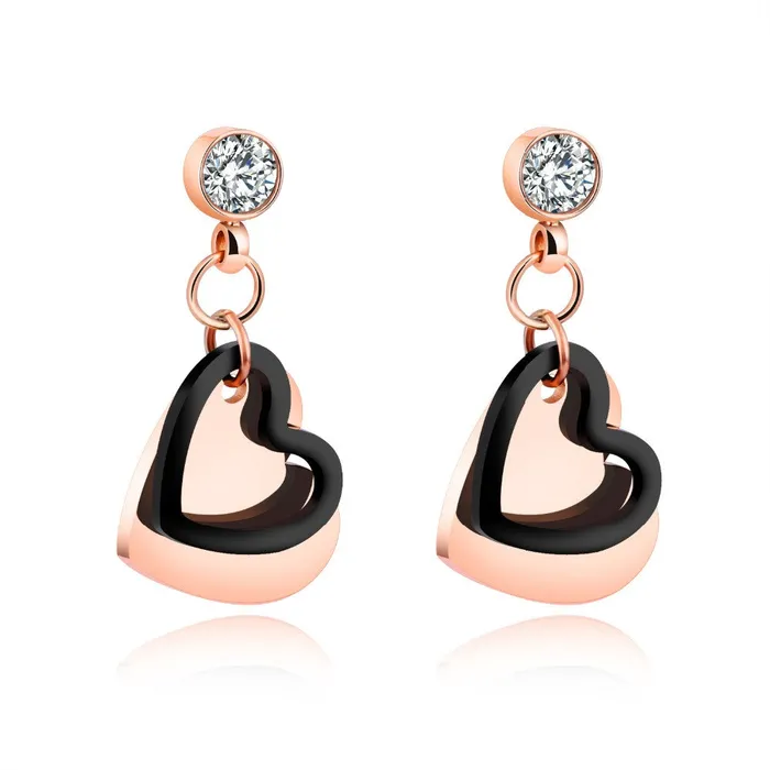 sparklingselections Heart Design Drop Earrings For Woman Earrings