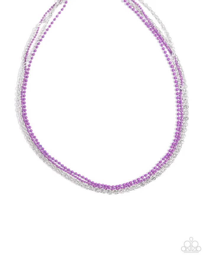 Industrial Independence Purple Necklace Jewelry by Bretta Paparazzi Accessories Necklaces