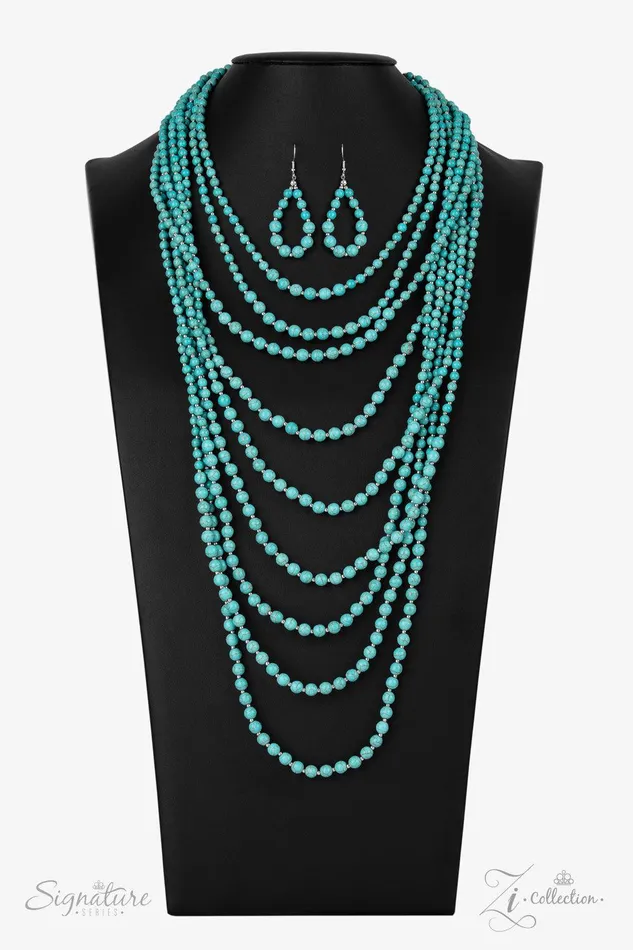 Necklaces Paparazzi Accessories The Hilary Turquoise Necklace Exclusive 2021 Zi Collection Jewelry by Bretta Necklaces Paparazzi Accessories The Hilary Turquoise Necklace Exclusive 2021 Zi Collection Jewelry by Bretta