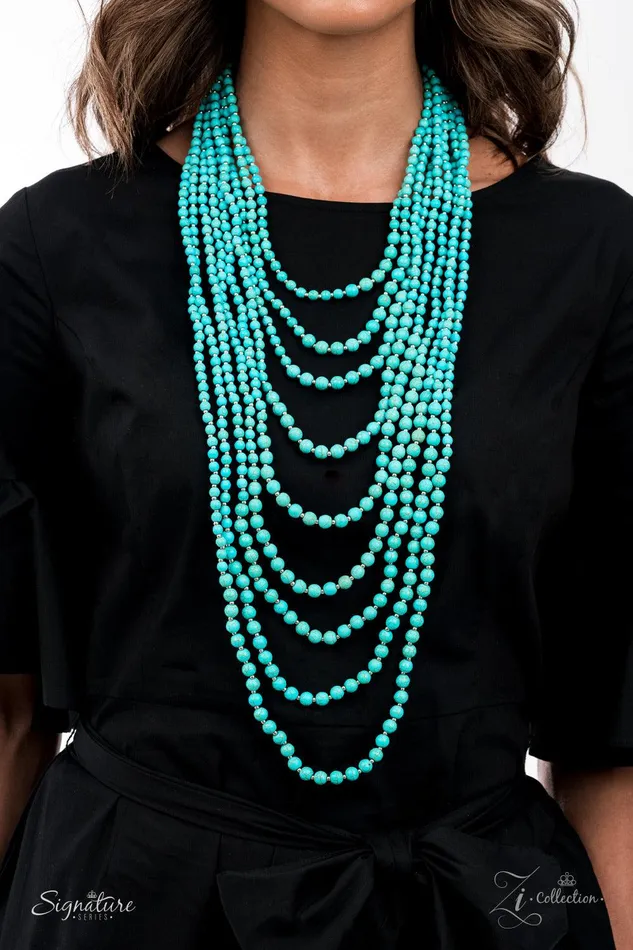 Necklaces Paparazzi Accessories The Hilary Turquoise Necklace Exclusive 2021 Zi Collection Jewelry by Bretta