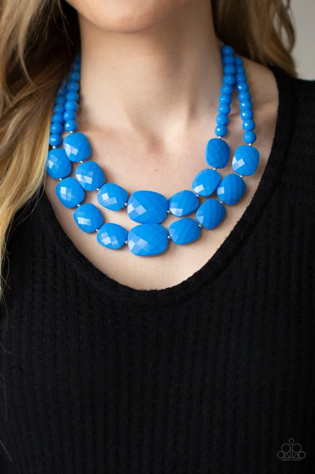 Necklaces Resort Ready Blue Necklace Jewelry by Bretta Paparazzi Accessories