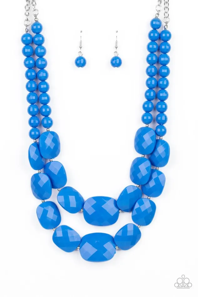 Necklaces Resort Ready Blue Necklace Jewelry by Bretta Paparazzi Accessories