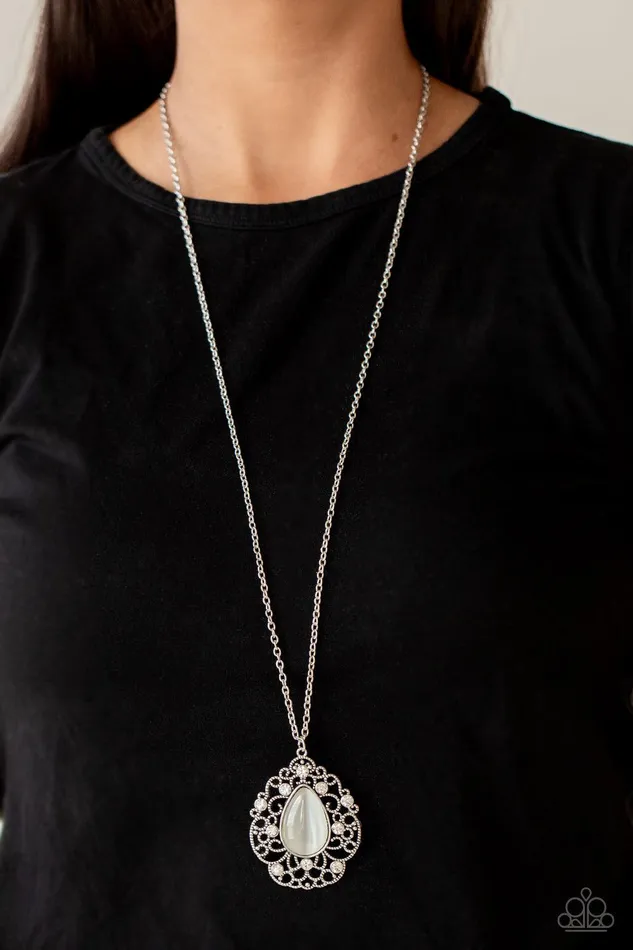 Paparazzi Accessories Necklaces Bewitched Beam White Necklace Jewelry by Bretta