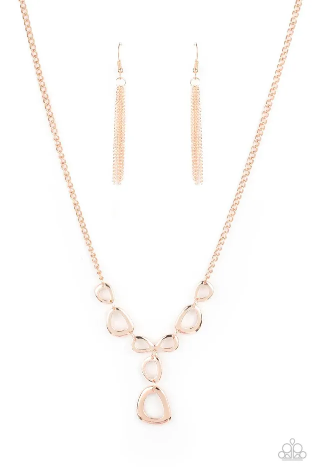 Paparazzi Accessories Necklaces So Mod Rose Gold Necklace All That Mod Rose Gold Bracelet Jewelry by Bretta