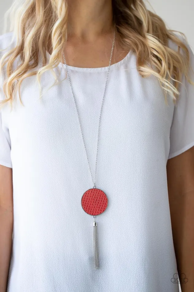 Paparazzi Accessories Necklaces Wondrously Woven Red Necklace Jewelry by Bretta