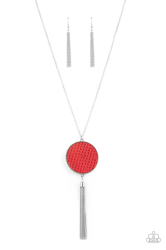 Paparazzi Accessories Necklaces Wondrously Woven Red Necklace Jewelry by Bretta