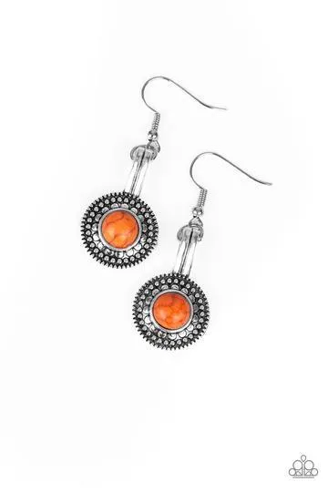 Paparazzi Accessories Simply Stagecoach Orange Earrings Jewelry By Bretta Earrings