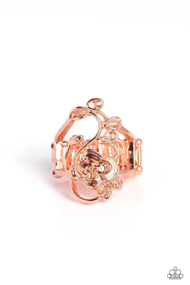 Paparazzi Accessories What ROSE Around Copper Ring Jewelry by Bretta Rings