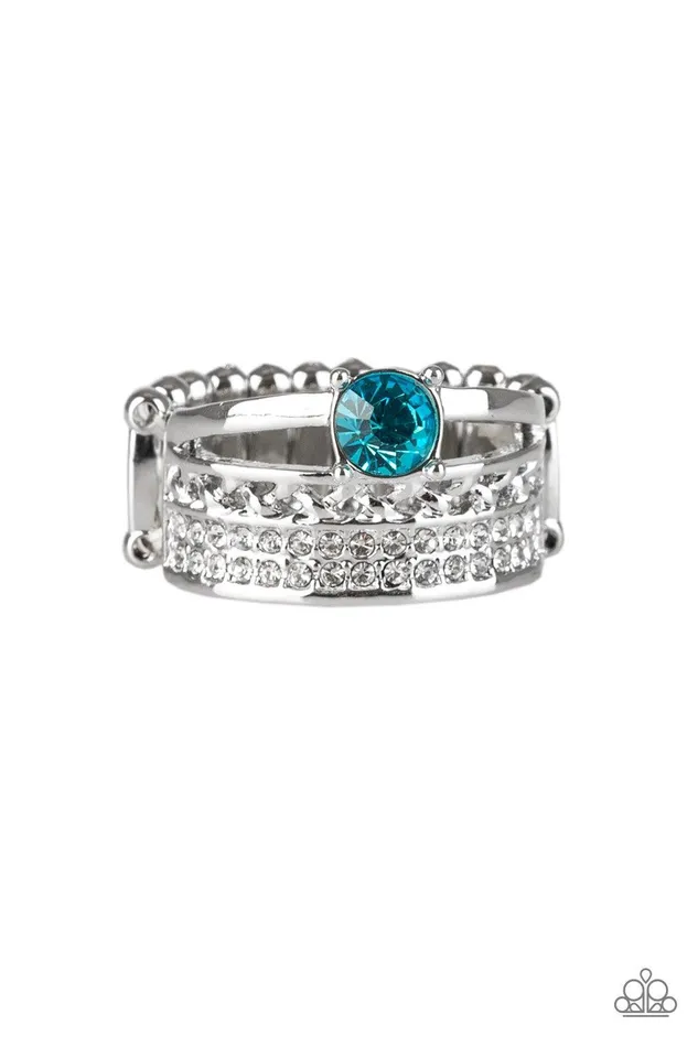 Rings Paparazzi Accessories The Overachiever Blue Ring Jewelry by Bretta