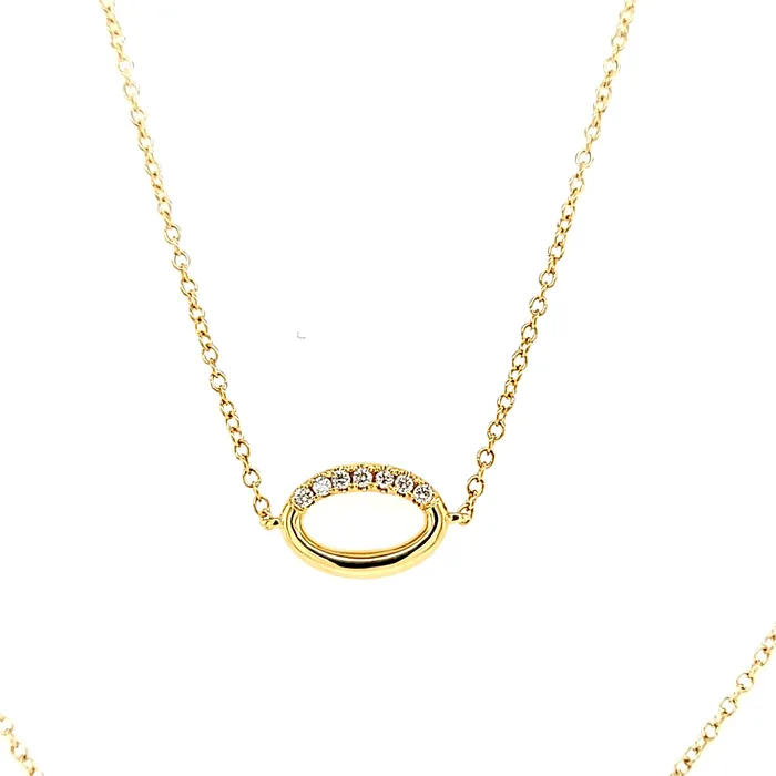 18k Yellow Gold Diamond Oval Long Station Necklace I7786 Armand Jacoby Necklaces 18k Yellow Gold Diamond Oval Long Station Necklace I7786 Armand Jacoby Necklaces