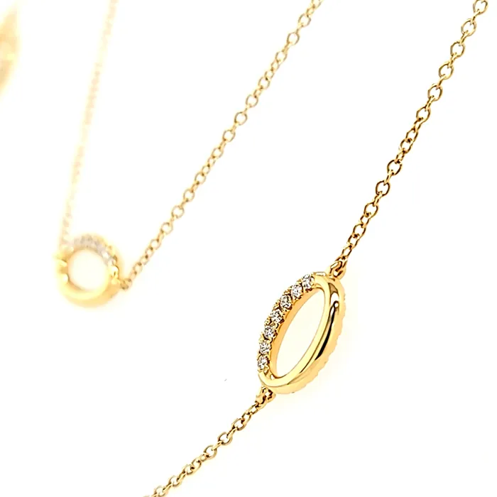 18k Yellow Gold Diamond Oval Long Station Necklace I7786 Armand Jacoby Necklaces 18k Yellow Gold Diamond Oval Long Station Necklace I7786 Armand Jacoby Necklaces
