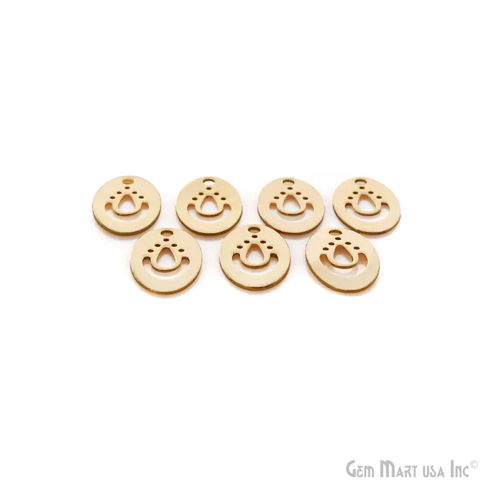 Charm Necklaces GemMartUSA Oval Shape Charm Laser Finding Gold Plated 104x18mm Charm For Bracelets Pendants Charm Necklaces GemMartUSA Oval Shape Charm Laser Finding Gold Plated 104x18mm Charm For Bracelets Pendants