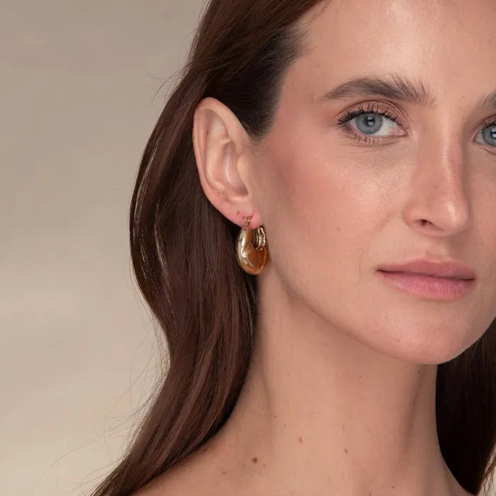 Earrings Camile Stone Margot Statement Dome Earrings