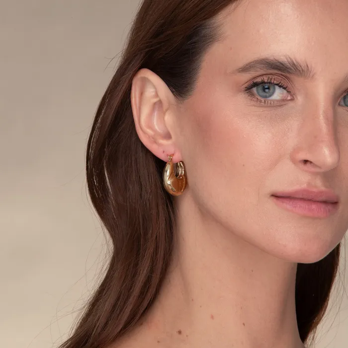 Earrings Camile Stone Margot Statement Dome Earrings