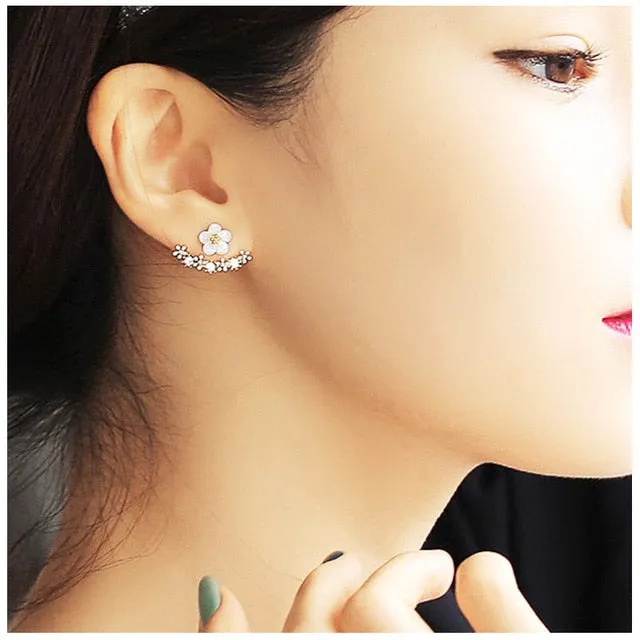 Earrings SWEET T 52 Simulated PearlCrystal Stud Earrings In Intricate Patterns for Women and Girls