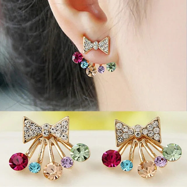 Earrings SWEET T 52 Simulated PearlCrystal Stud Earrings In Intricate Patterns for Women and Girls