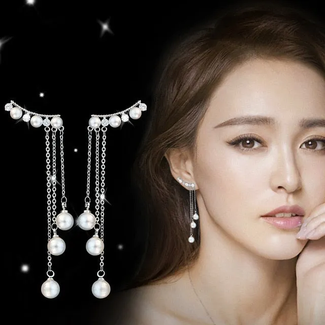 Earrings SWEET T 52 Simulated PearlCrystal Stud Earrings In Intricate Patterns for Women and Girls