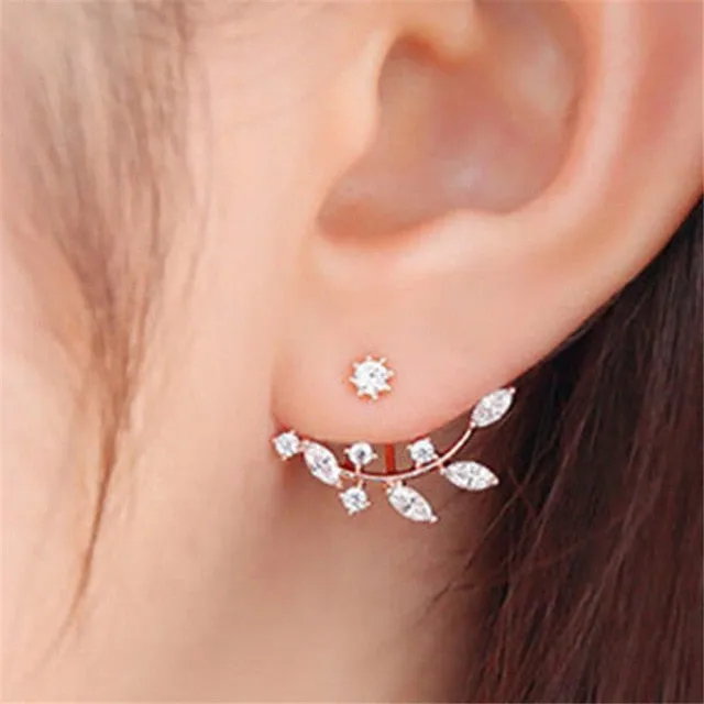 Earrings SWEET T 52 Simulated PearlCrystal Stud Earrings In Intricate Patterns for Women and Girls