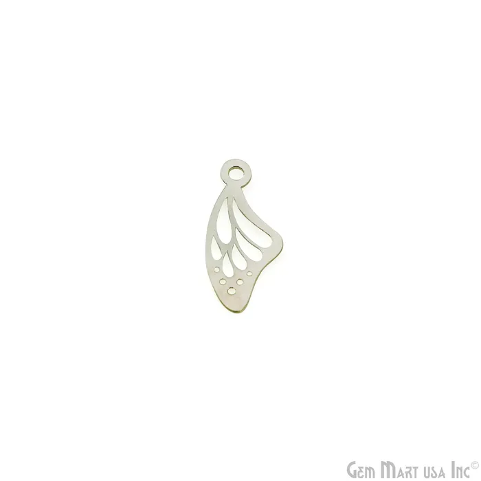 GemMartUSA Charm Necklaces Butterfly Wings Shape Laser Charm Silver Plated 21x980mm Finding Charm Connector GemMartUSA Charm Necklaces Butterfly Wings Shape Laser Charm Silver Plated 21x980mm Finding Charm Connector
