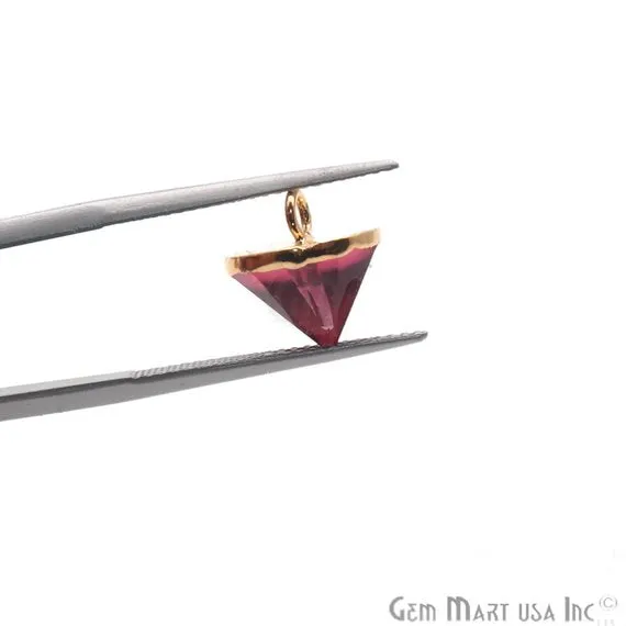 GemMartUSA Charm Necklaces Gemstone 11x10mm Single Point Gold Bracelets Charm Connector