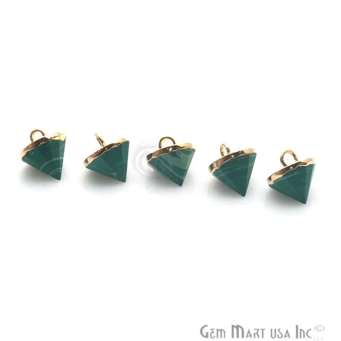GemMartUSA Charm Necklaces Gemstone 11x10mm Single Point Gold Bracelets Charm Connector