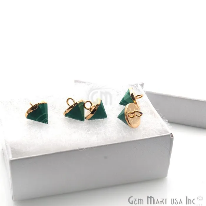 GemMartUSA Charm Necklaces Gemstone 11x10mm Single Point Gold Bracelets Charm Connector