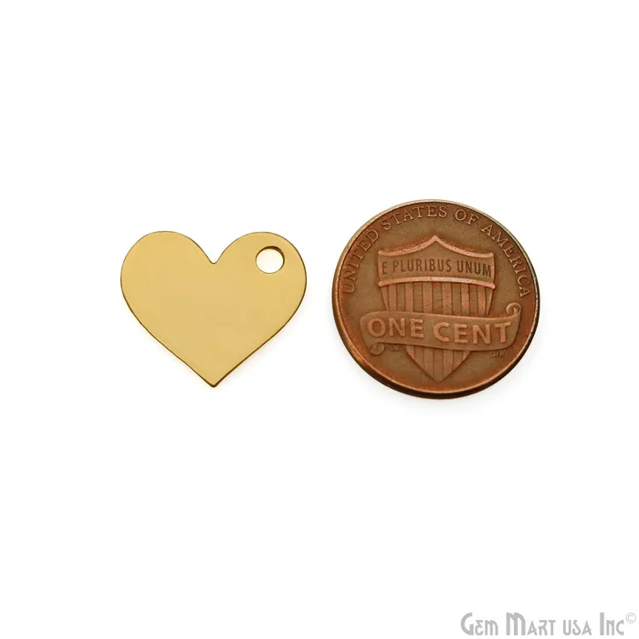 GemmartUSA Charm Necklaces Heart Shape Laser Finding 149x125mm Gold Plated Charm For Bracelets Pendants GemmartUSA Charm Necklaces Heart Shape Laser Finding 149x125mm Gold Plated Charm For Bracelets Pendants