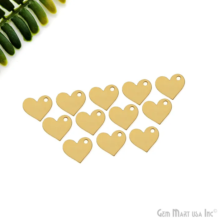 GemmartUSA Charm Necklaces Heart Shape Laser Finding 149x125mm Gold Plated Charm For Bracelets Pendants GemmartUSA Charm Necklaces Heart Shape Laser Finding 149x125mm Gold Plated Charm For Bracelets Pendants