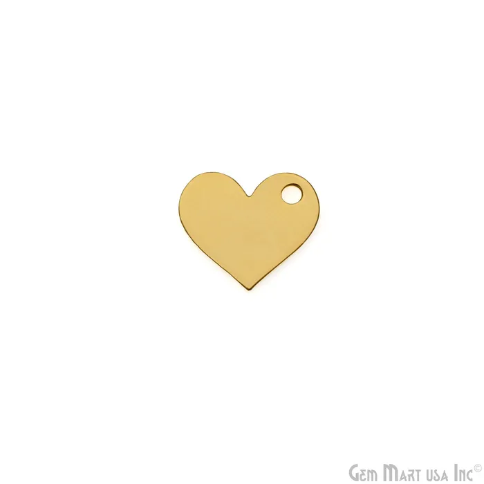 GemmartUSA Charm Necklaces Heart Shape Laser Finding 149x125mm Gold Plated Charm For Bracelets Pendants GemmartUSA Charm Necklaces Heart Shape Laser Finding 149x125mm Gold Plated Charm For Bracelets Pendants