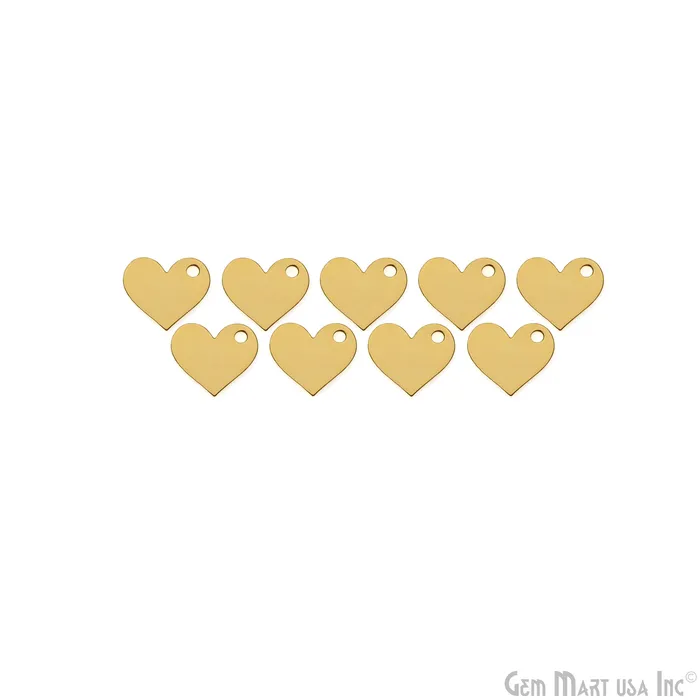 GemmartUSA Charm Necklaces Heart Shape Laser Finding 149x125mm Gold Plated Charm For Bracelets Pendants GemmartUSA Charm Necklaces Heart Shape Laser Finding 149x125mm Gold Plated Charm For Bracelets Pendants