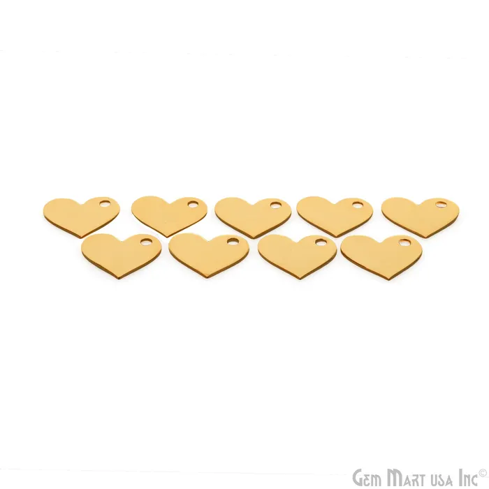 GemmartUSA Charm Necklaces Heart Shape Laser Finding 149x125mm Gold Plated Charm For Bracelets Pendants GemmartUSA Charm Necklaces Heart Shape Laser Finding 149x125mm Gold Plated Charm For Bracelets Pendants