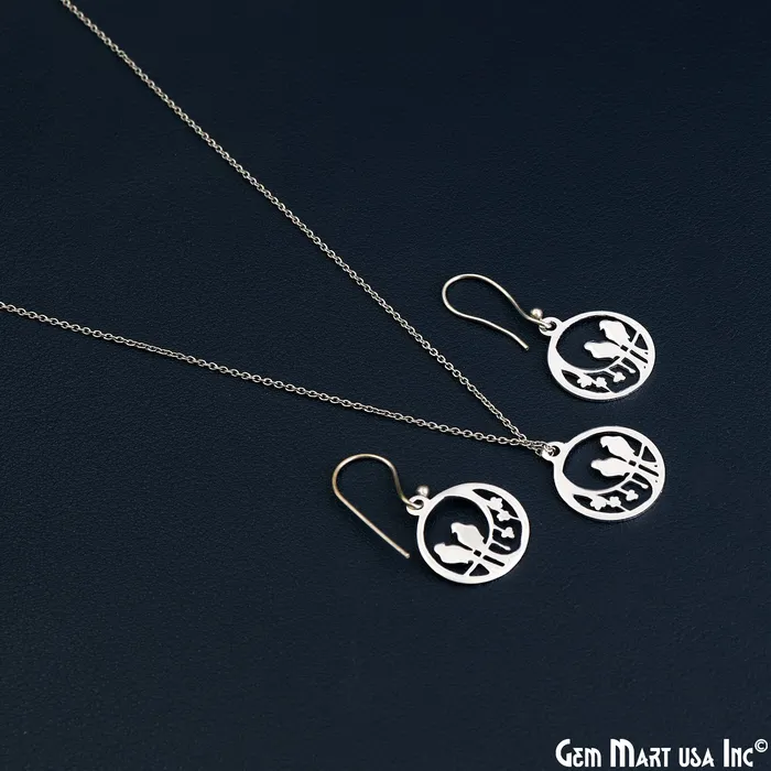 GemMartUSA Charm Necklaces Parrots On Tree Charm Laser Finding Silver Plated 18x21mm Charm For Bracelets Pendants GemMartUSA Charm Necklaces Parrots On Tree Charm Laser Finding Silver Plated 18x21mm Charm For Bracelets Pendants
