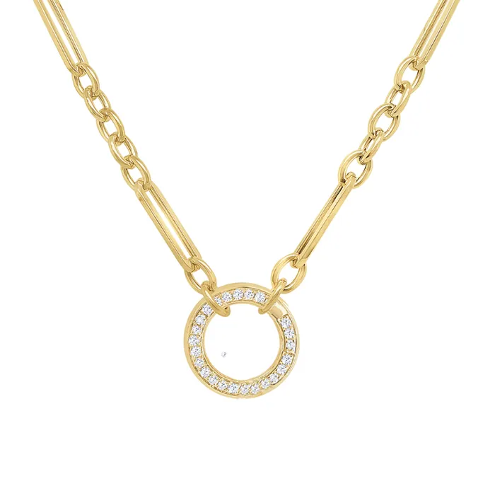 KC Designs 14k Yellow Gold Diamond Charm Holder Necklace I8920 Necklaces KC Designs 14k Yellow Gold Diamond Charm Holder Necklace I8920 Necklaces