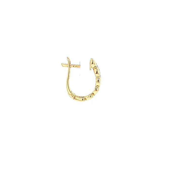 KC Designs Earrings 14k Yellow Gold Diamond Double Row Hoop Earrings I5529