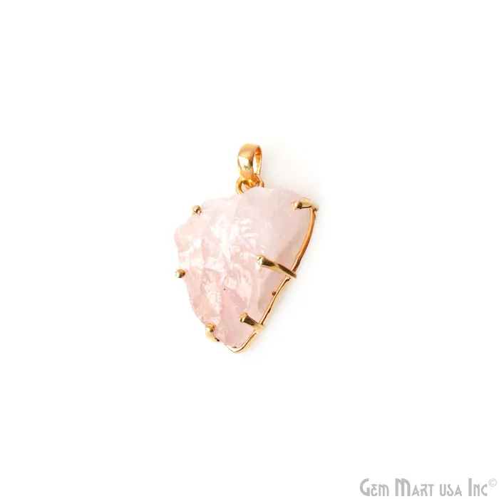 Natural Morganite Organic 29x21mm Gold Plated Prong Setting Single Bail Gemstone Pendant GemMartUSA Necklaces Natural Morganite Organic 29x21mm Gold Plated Prong Setting Single Bail Gemstone Pendant GemMartUSA Necklaces