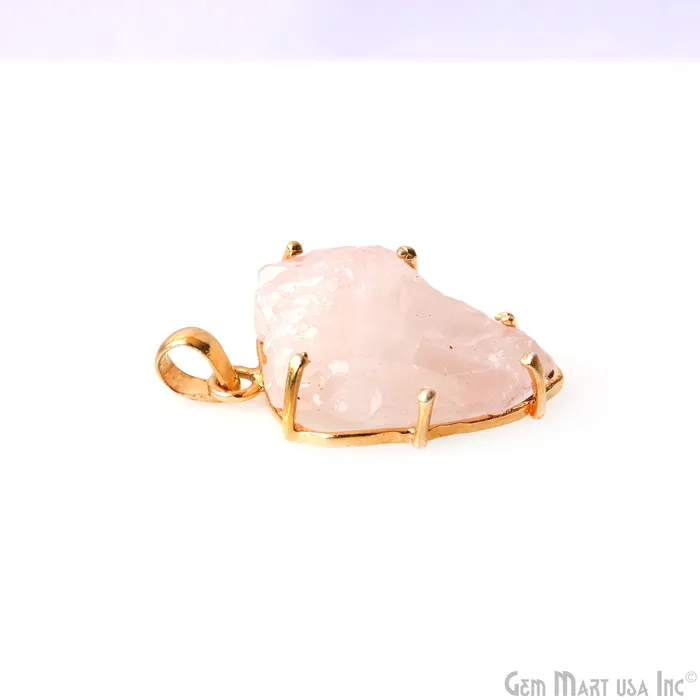Natural Morganite Organic 29x21mm Gold Plated Prong Setting Single Bail Gemstone Pendant GemMartUSA Necklaces Natural Morganite Organic 29x21mm Gold Plated Prong Setting Single Bail Gemstone Pendant GemMartUSA Necklaces