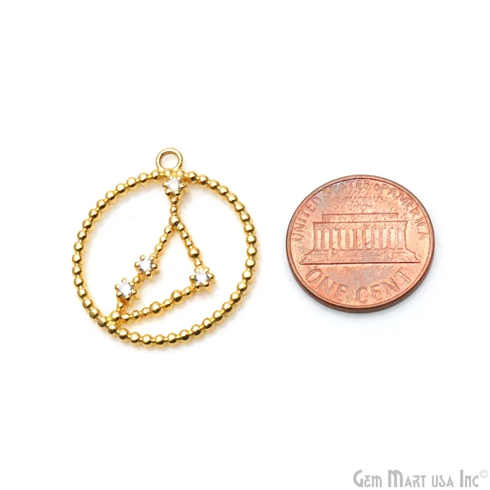Necklaces Zodiac Sign Round CZ Gold Pendant Necklace Zodiac Birthday Gift Constellations Necklace Pendant GemMartUSA Necklaces Zodiac Sign Round CZ Gold Pendant Necklace Zodiac Birthday Gift Constellations Necklace Pendant GemMartUSA