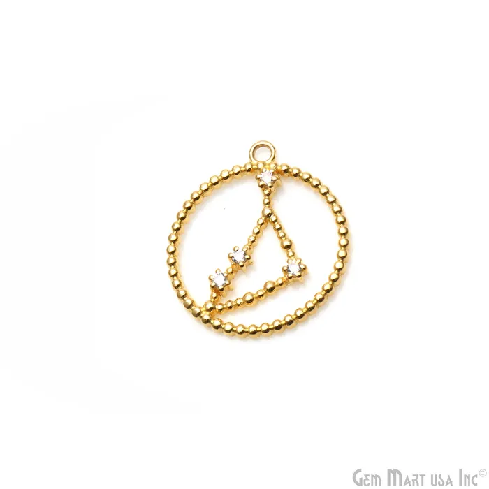 Necklaces Zodiac Sign Round CZ Gold Pendant Necklace Zodiac Birthday Gift Constellations Necklace Pendant GemMartUSA Necklaces Zodiac Sign Round CZ Gold Pendant Necklace Zodiac Birthday Gift Constellations Necklace Pendant GemMartUSA