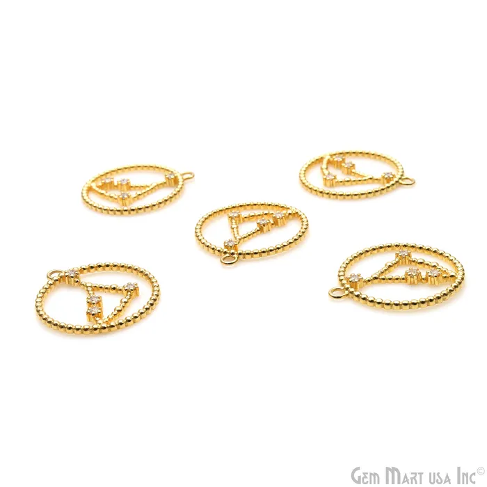 Necklaces Zodiac Sign Round CZ Gold Pendant Necklace Zodiac Birthday Gift Constellations Necklace Pendant GemMartUSA Necklaces Zodiac Sign Round CZ Gold Pendant Necklace Zodiac Birthday Gift Constellations Necklace Pendant GemMartUSA