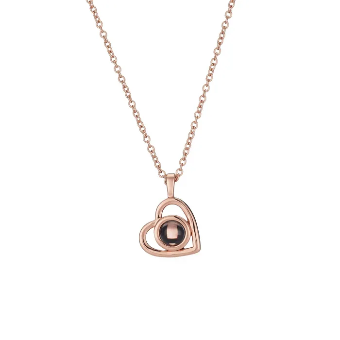Personalized Cordate Photo Necklace Customized Jewel Necklaces