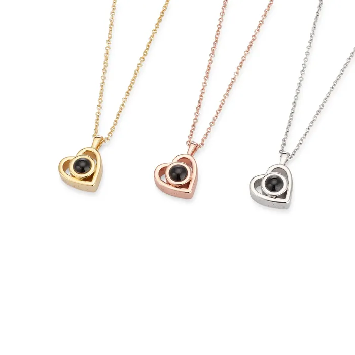 Personalized Cordate Photo Necklace Customized Jewel Necklaces