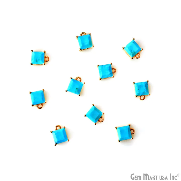 PreStyled Sets GemmartUSA Gemstone 6mm Square Gold Plated Prong Setting Gemstone Connector PreStyled Sets GemmartUSA Gemstone 6mm Square Gold Plated Prong Setting Gemstone Connector