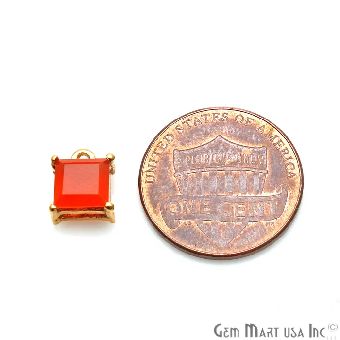 PreStyled Sets GemmartUSA Gemstone 6mm Square Gold Plated Prong Setting Gemstone Connector PreStyled Sets GemmartUSA Gemstone 6mm Square Gold Plated Prong Setting Gemstone Connector