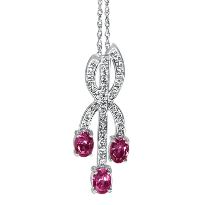 Safiya Jewels Necklaces Trinity 14K White Gold Natural Alexandrite Pendant